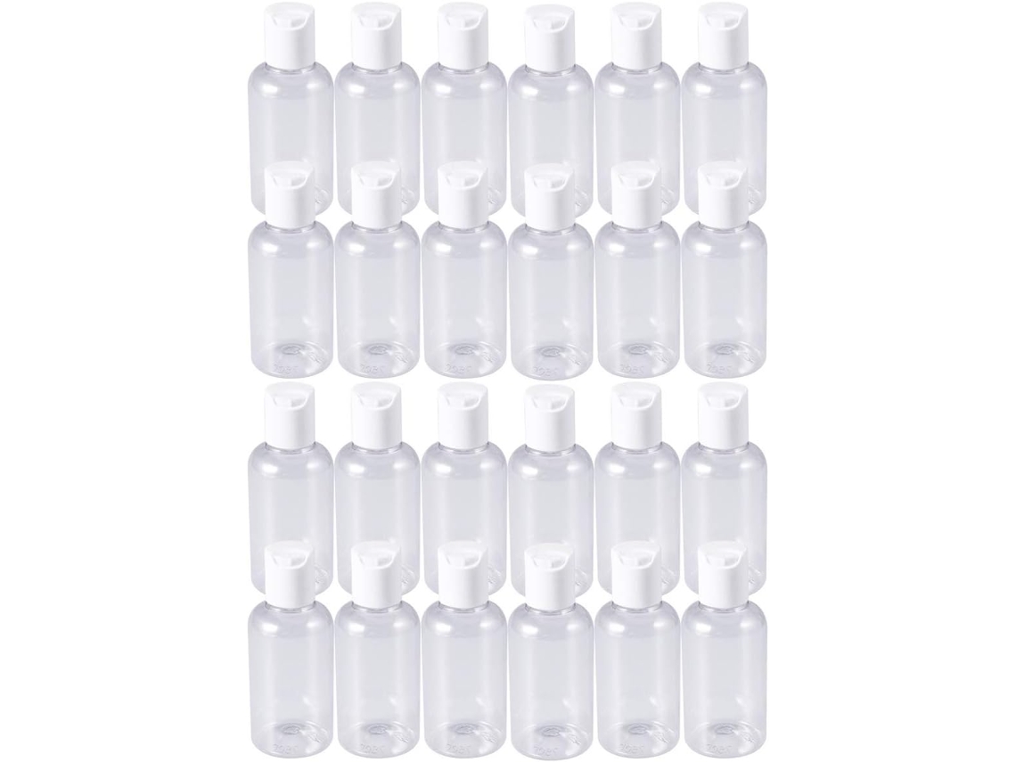 Frascos De Apertar Ciieeo De 75ml, Cor Aleatória, Pacote Com 24 Unidades, Recarregáveis, Fáceis De Transportar.