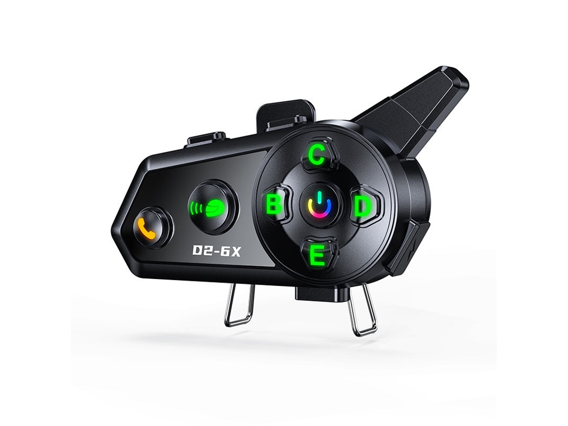 Walkie Talkie para Capacete JYTGALX, alcance 1000m, 4 pessoas (preto)