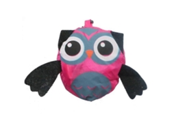 Sacola de Compras Portátil Dobrável com Estampa de Coruja Fofa da Hmwy animal GOKOCO (rosada)