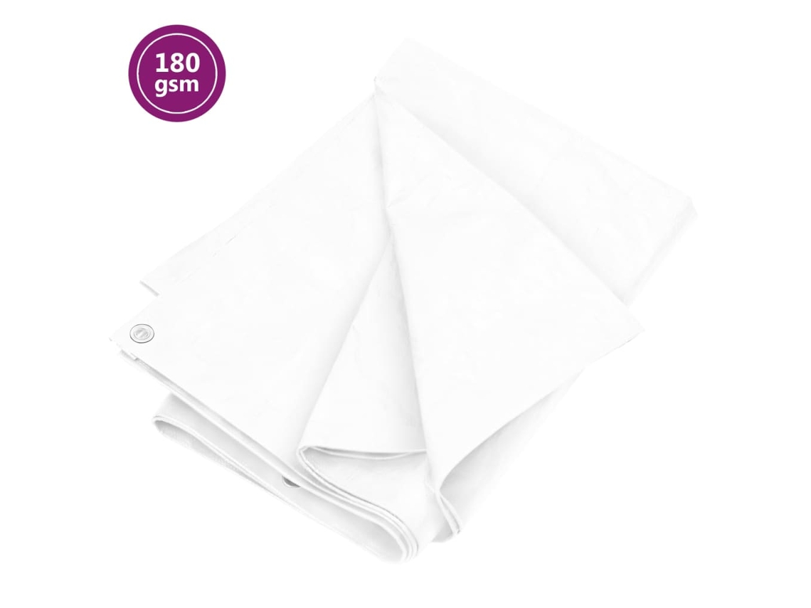 Vidaxl Lona 180 G/m² 4x6 M Pead Branco