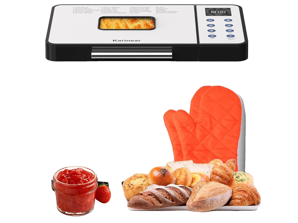 Máquina De Pão, 20 Funções De Programa, Timer De 15 Horas, Branco