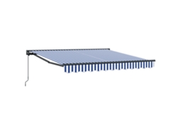 Conjunto 1 Toldo Retrátil Vidaxl Azul Alumínio (350 X 250 Cm)
