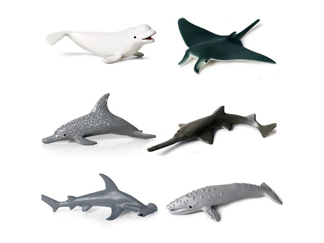 Mali 6pcs/set Brinquedos de Animais Marinhos de Simulação Brinquedo de Banho para Crianças Presente