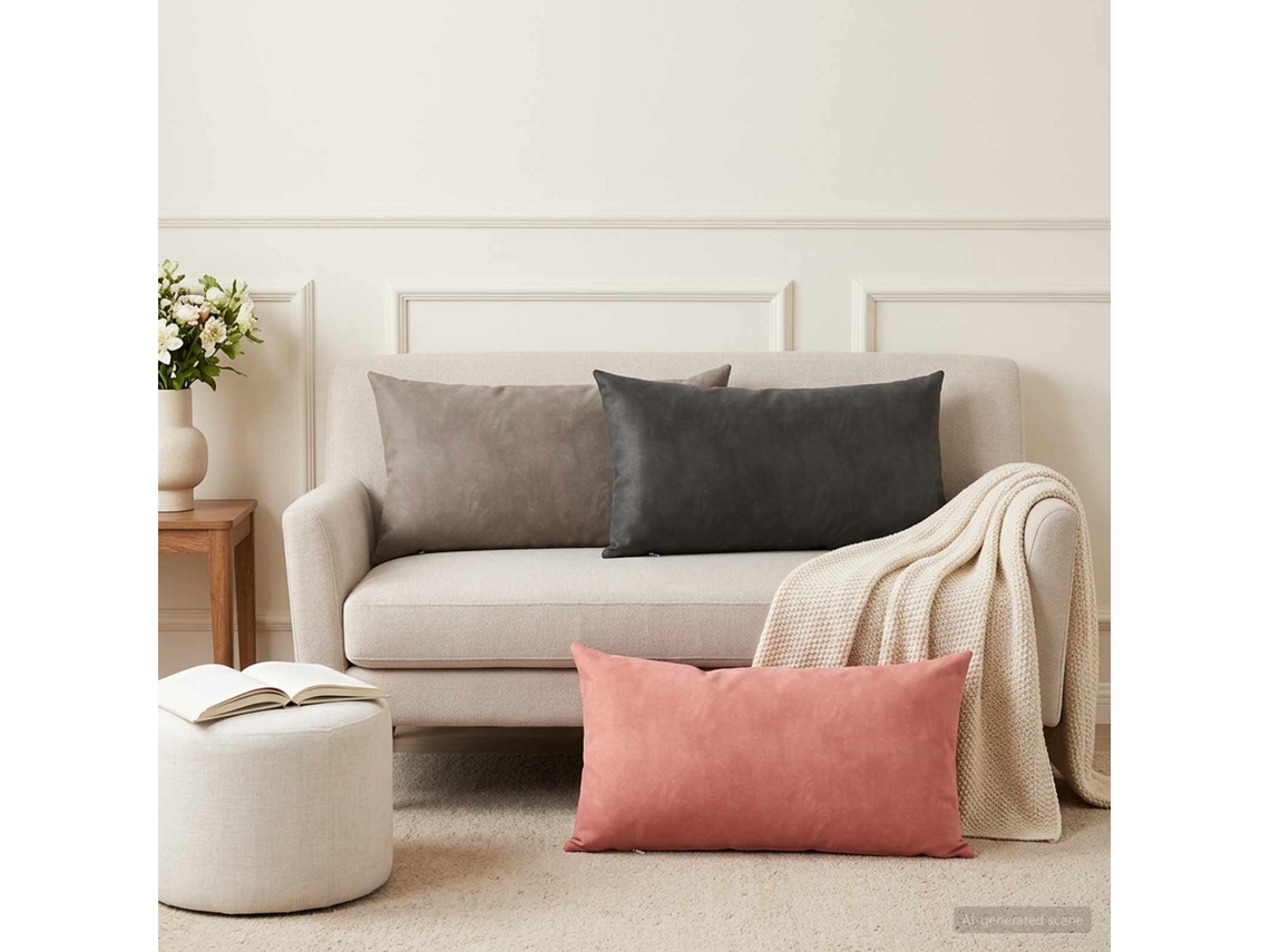 Vidaxl Almofada Com Travesseiro Heerlen 2 Unid. Rosa Veludo