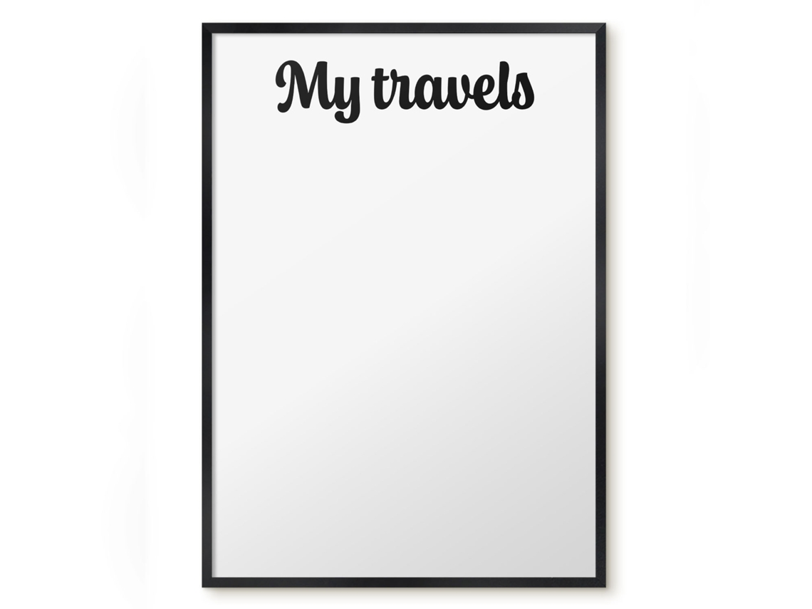 Magnetic Wall Board My Travels For The Office Espelharte (50x70 Cm)