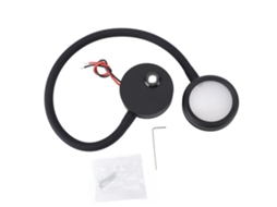 Lâmpada de leitura para RV com porta USB, pescoço flexível, para barco ou iate, luz quente vermelha | S/MARCA