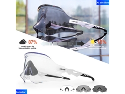 Óculos de Ciclismo MDUG unissex com lentes de polipropileno e proteção UV400 (modelo fotocromático 2)