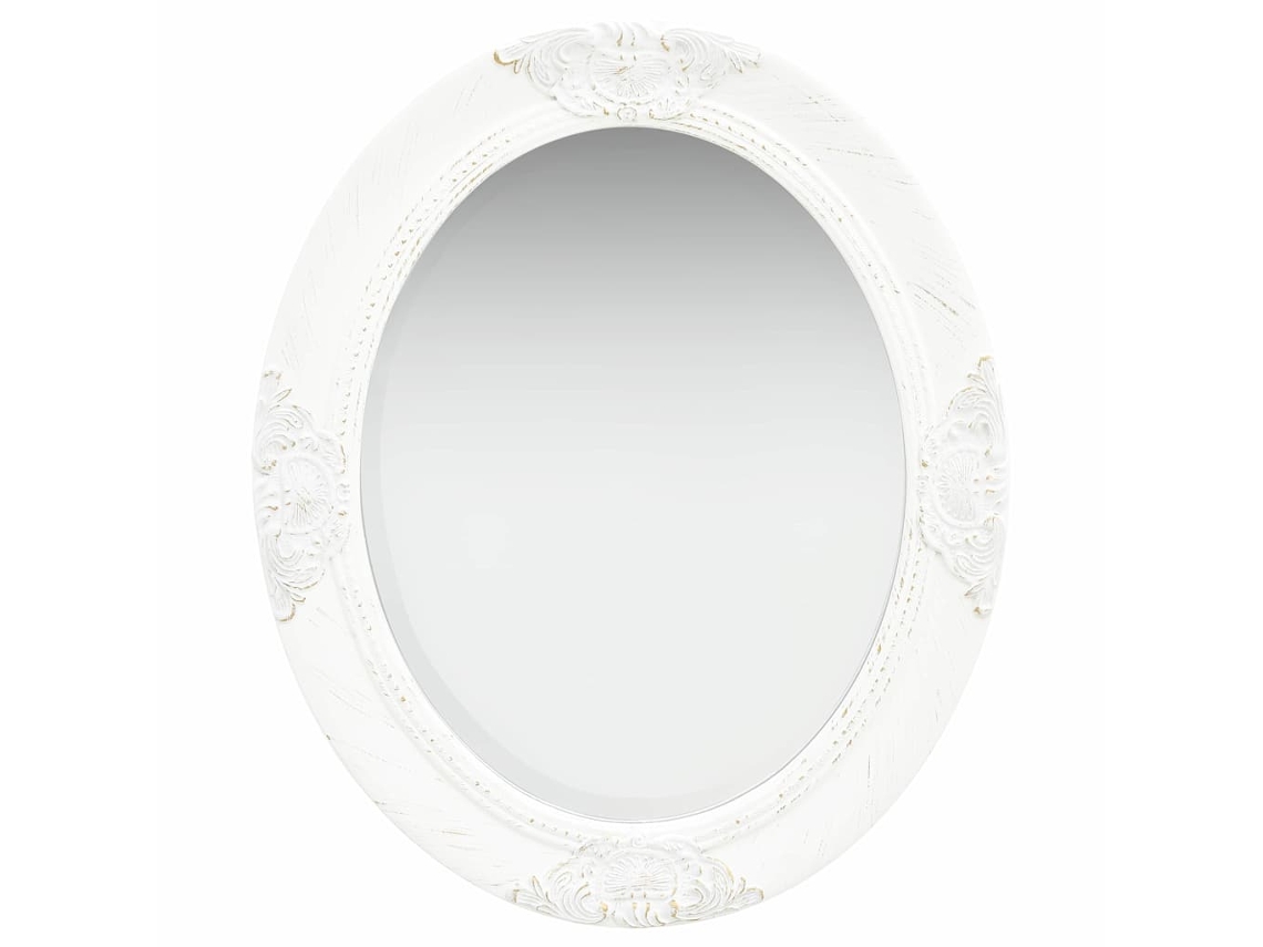 Vidaxl Espelho De Parede Estilo Barroco 50x60 Cm Branco