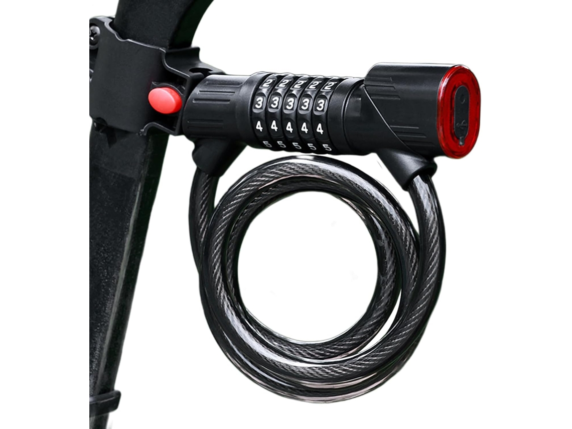 Para Bicicleta, Cadeado Antifurto Elétrico Com Combinação E Luz Gokoco