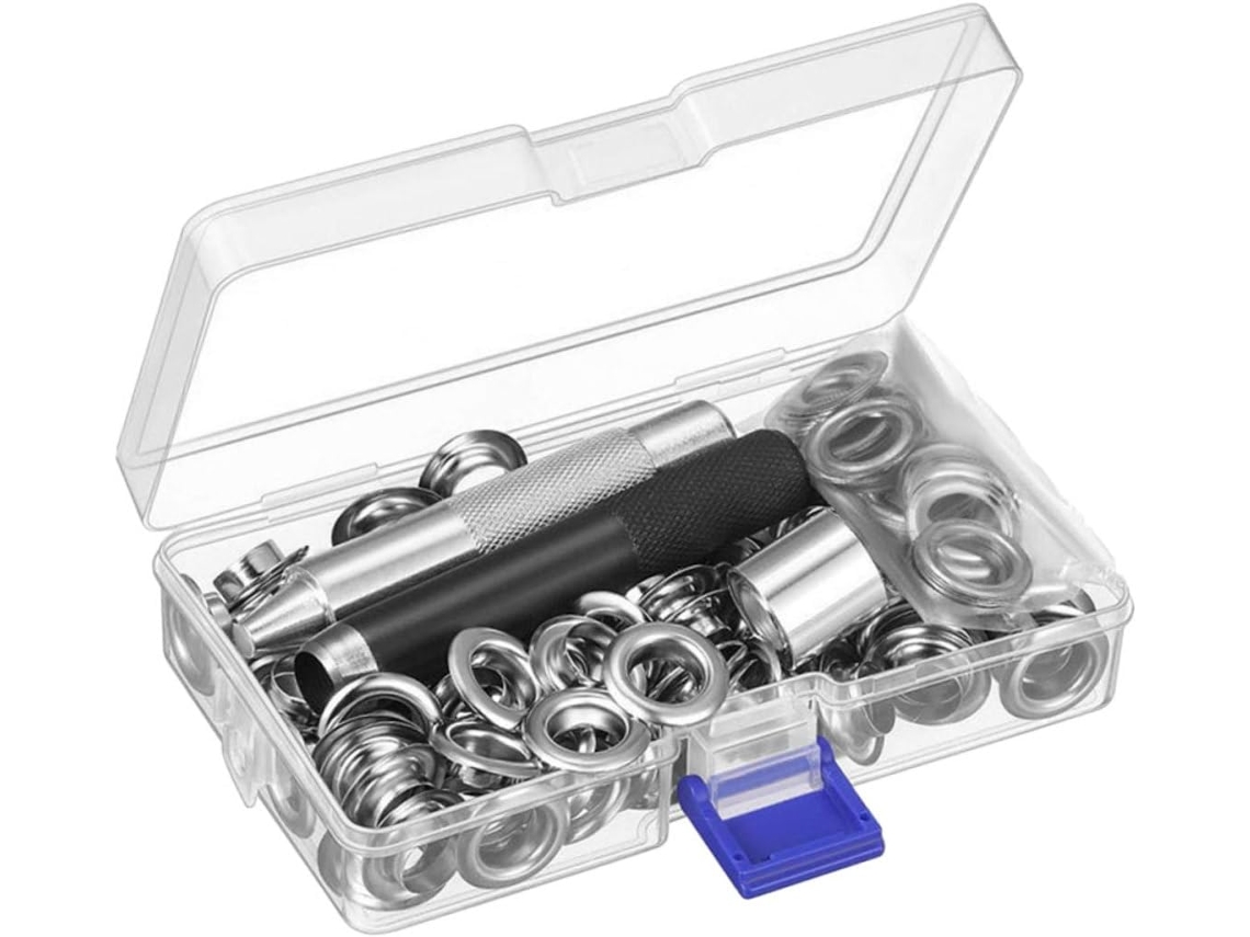 Kit De Ilhós Para Fixação Tecidos E Lonas Com Material Liga Metálica,