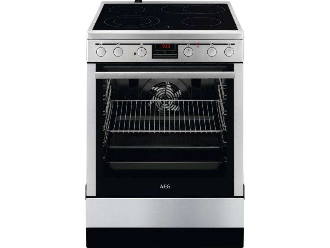 Fogão AEG CCB6642ABM (73 L - Elétrico de Vitrocerâmica - Inox)