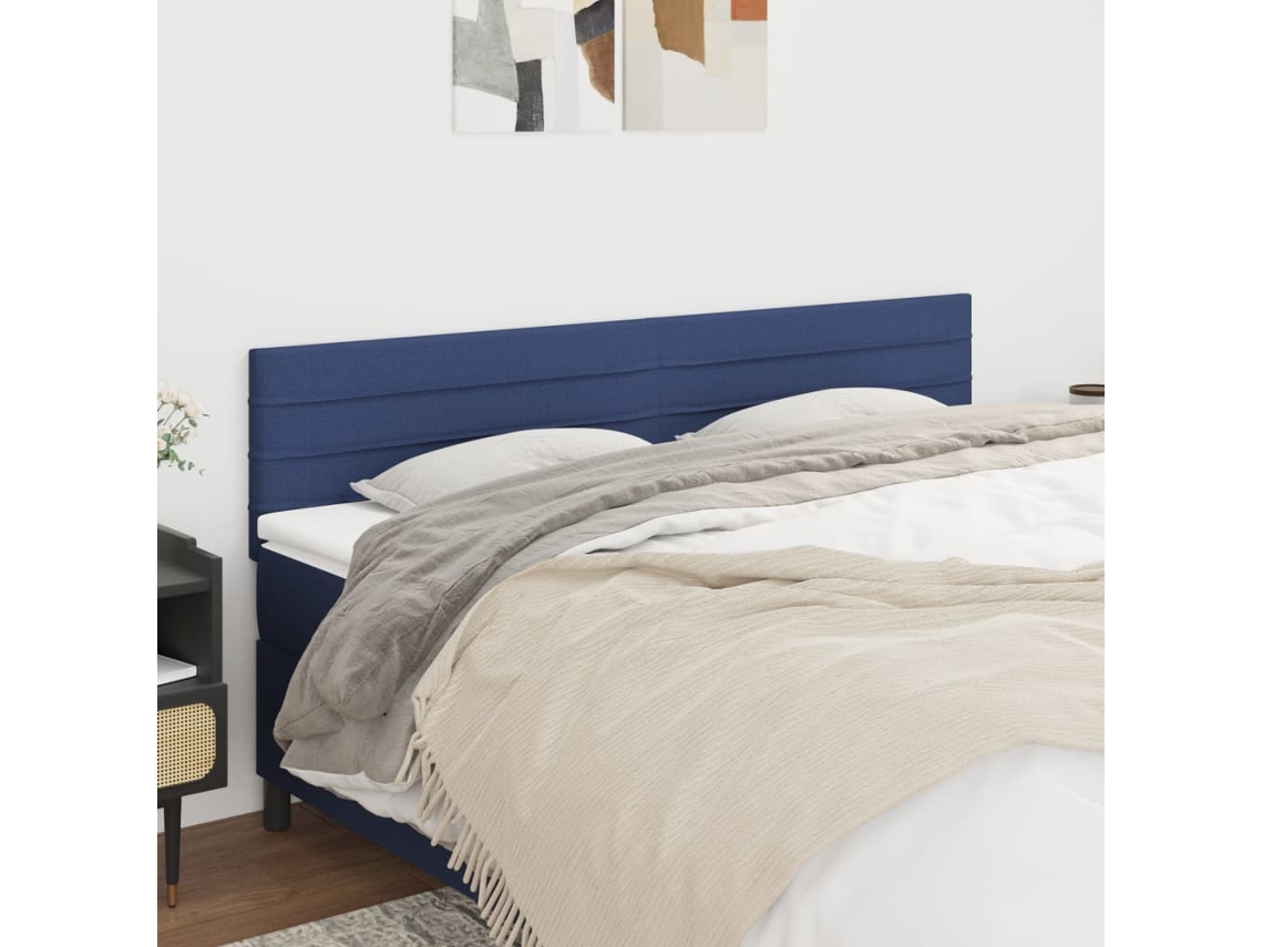 Vidaxl Cabeceiras Azul 160x5x78/88 Cm Tecido