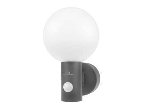 Lâmpada de sensor de movimento LED Maclean, Pir Motion Sensor, Cinza, 15w, Ip65, 1600lm, Branco Neutro Mce515 Gr (4000k)