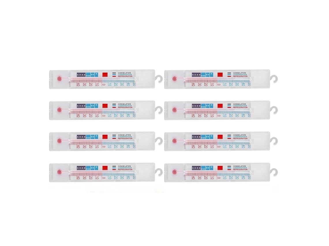 Lurelia Termómetro Analógico, 8 Unidades, Para Frigorífico E Congelador, Alta Precisão, Visor Fácil Leitura, Suporte Prático, Uso Comercial
