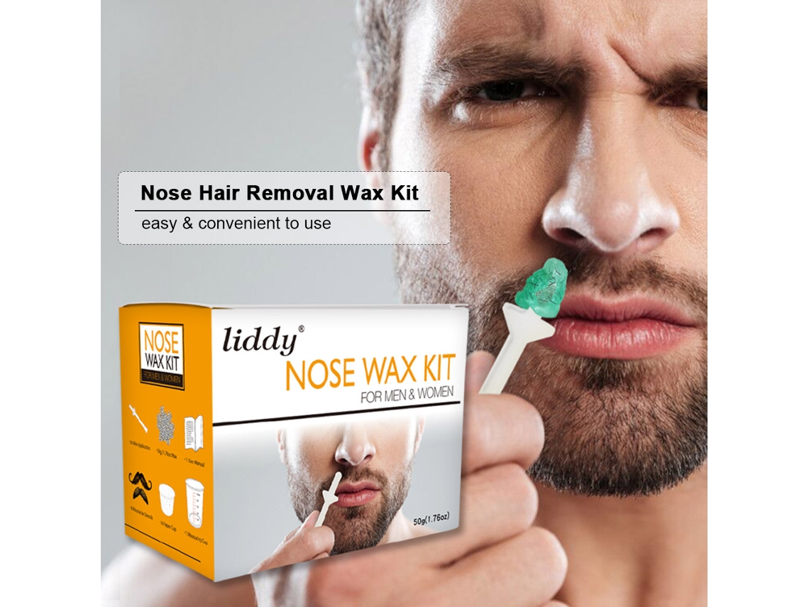 2026 kit de Cera para Depilar Pelo de Nariz, Cejas Y Rostro com Aplicadores, Bastões e Cera em Grãos