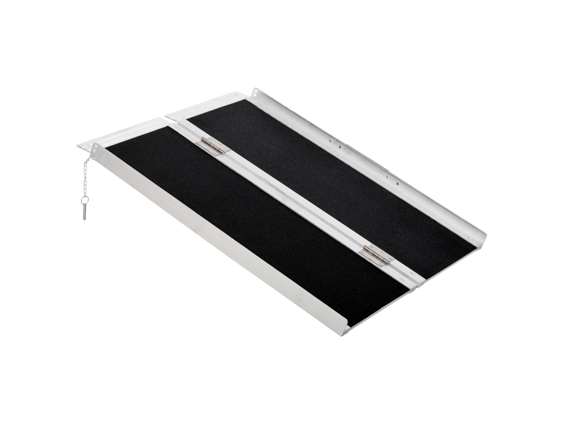 Rampa para cadeira de rodas e andador Liptaptyn, dobrável com alça de transporte, capacidade de carga de 270 kg, preta, 93 x 73 x 5 cm