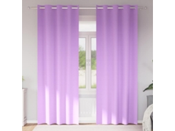 Vidaxl Cortinas Blackout Com Argolas 2 Unid. Roxo 225 X 140 Cm