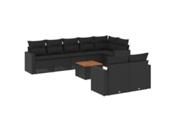 Garden Sofa Set, Garden Sofa Sets Vidaxl Preto Rattan / Vime (n/a)