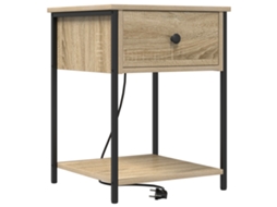 Conjunto 1 Mesa-de-cabeceira Vidaxl Castanho Derivados De Madeira (42 X 41 X 56 Cm)