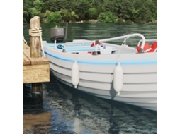 Vidaxl Bóias Para Barco 2 Unid. Ø 11 X 40 Cm Branco Pvc