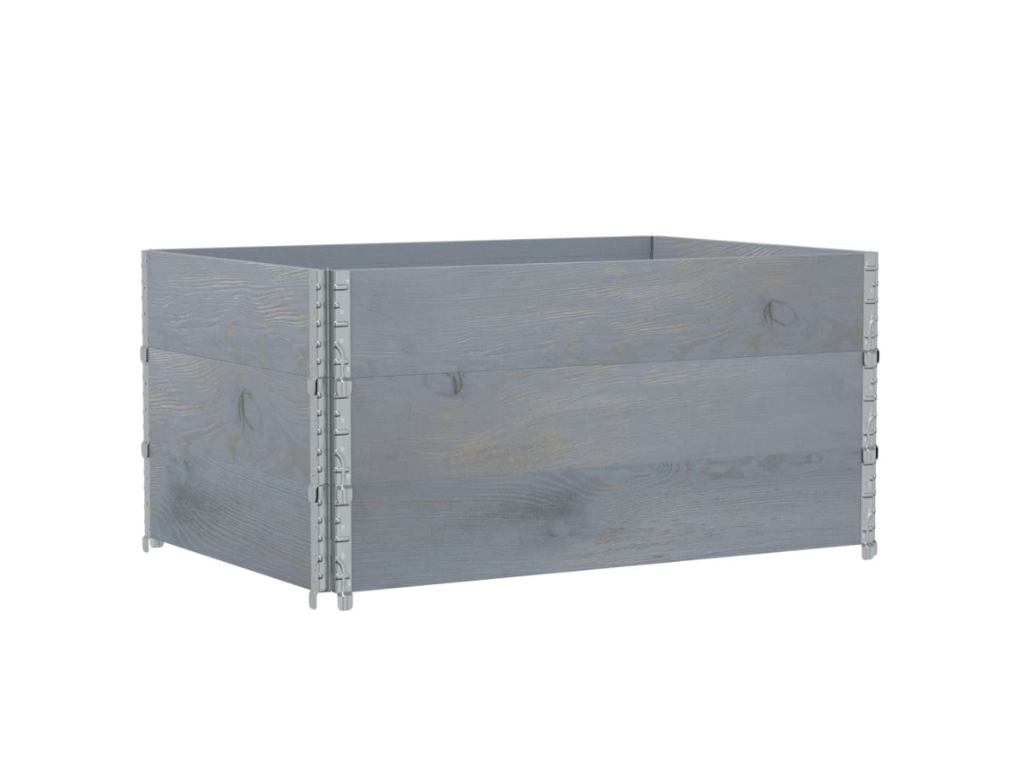 Pallet Collar, Pallet Collars Vidaxl Cinzeto Madeira De Pinho (120 X 80 Cm)