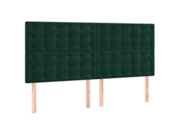 Cabeceira Verde Escuro 200x5x118/128 Cm Veludo MAISON EXCLUSIVE