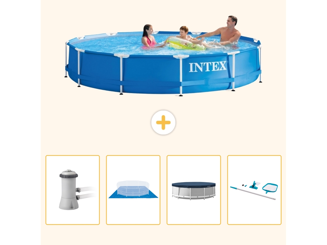 Intex Piscina Com Estrutura Redonda - 366x76 Cm - 5-peças S225