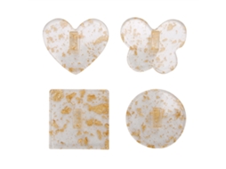 4 Peças De Suporte De Unhas Para Manicure E Arte De Unhas Profissional Para Salão E Lar Cor Foil Dourado