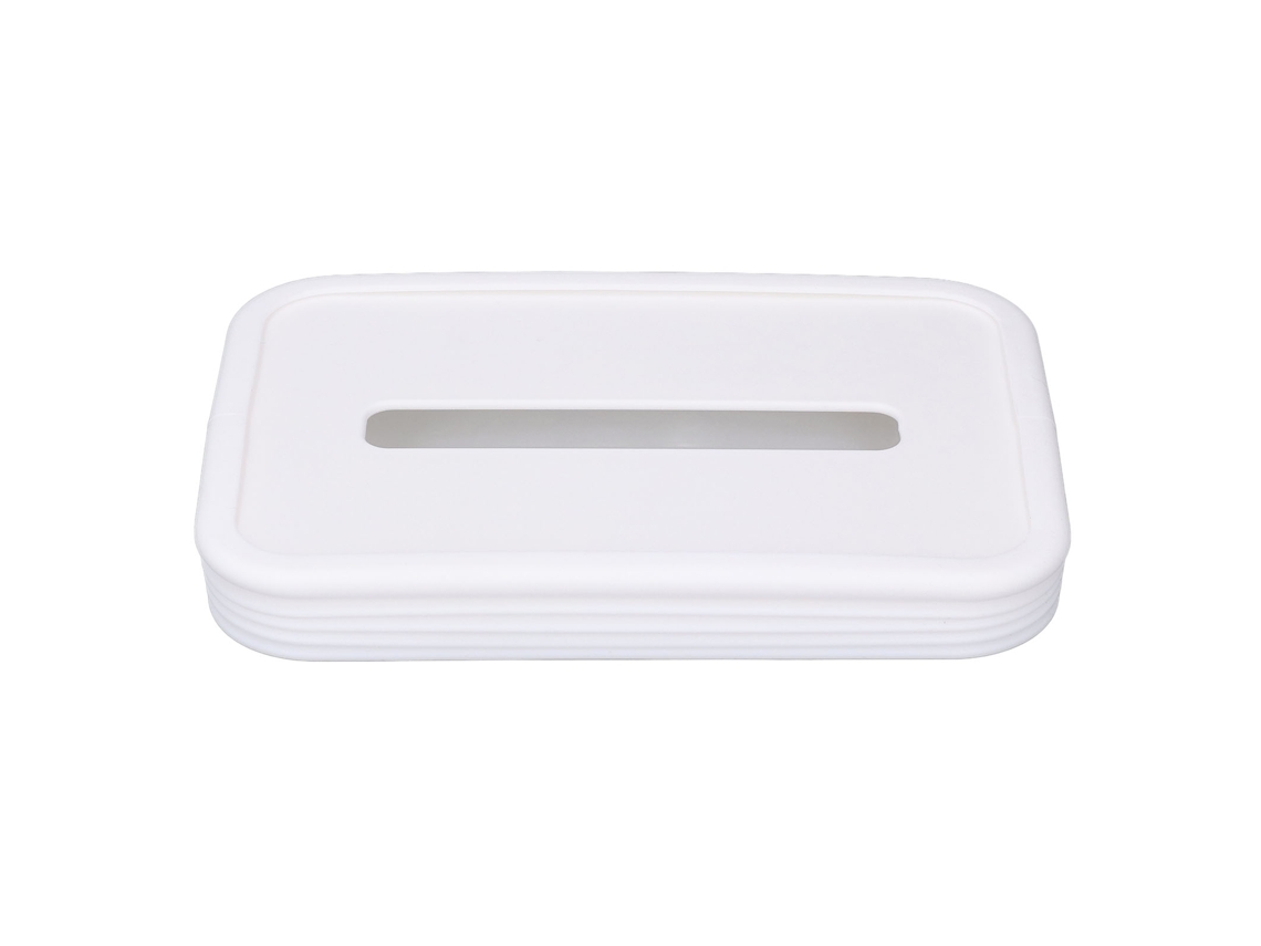 Mali capa de Caixa de Papel Higiênico Silicone Dobrável Portátil com Descida Automática Branco