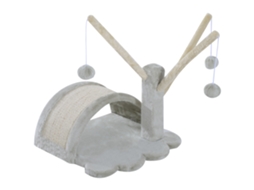 Árvore Gatos 40cm Cinza Claro, Torre, Caverna, Bola, Tapete Arranhão. Ge