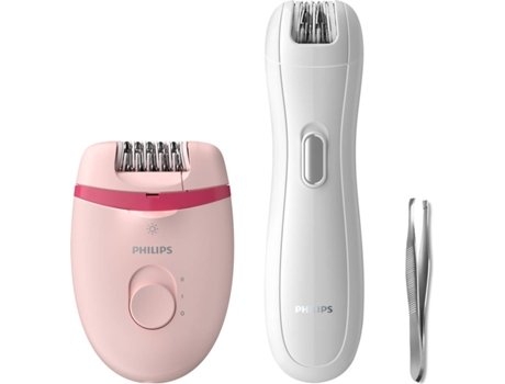 Depiladora PHILIPS BRP531/00 (Arranque - Multi-zonas - Corrente) Depiladora PHILIPS BRP531/00 (Arranque - Multi-zonas - Corrente) — 2 velocidades | Pack com Pinça + Minidepiladora