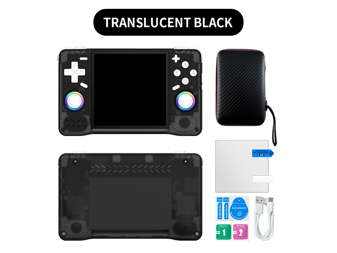 Console de jogos Xf40h, sistema Linux Rk3326, bateria de 4000 mAh, console portátil retrô PSP de 4 polegadas, 128 GB, preto, Sfushos