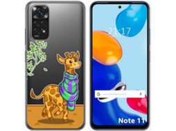 Capa Xiaomi Redmi Note 11 TUMUNDOSMARTPHONE Desenhos Transparente Girafa Multicor