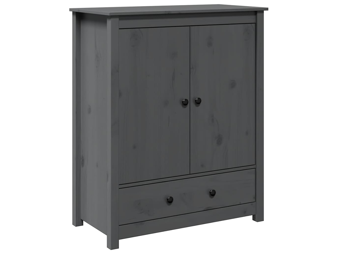 Aparador Alto Madeira de Pinho Maciça Cinza MAISON EXCLUSIVE (83x41.5x100 cm)