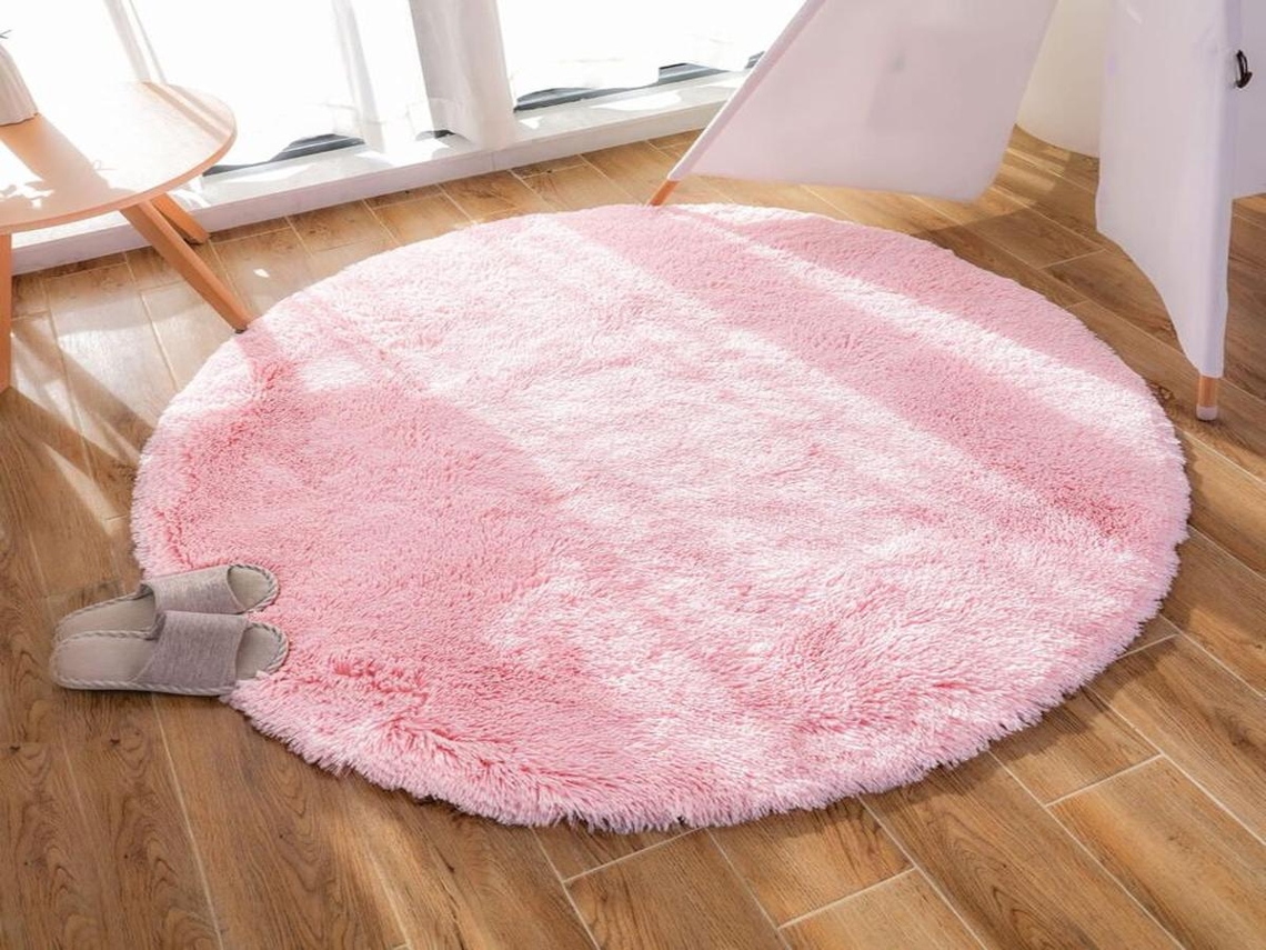 Lurelia Tapete Redondo Antiderrapante Lavável Macio Tecido Sala Quarto R611
