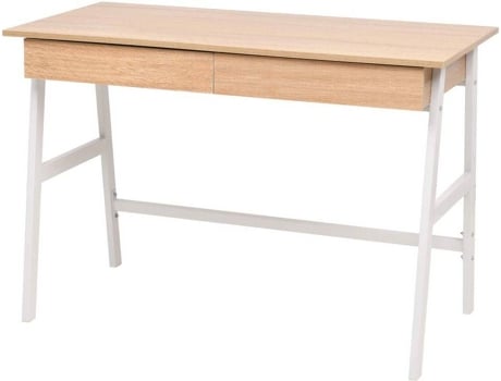 Secretária  Branco (110x55x75cm - Carvalho)
