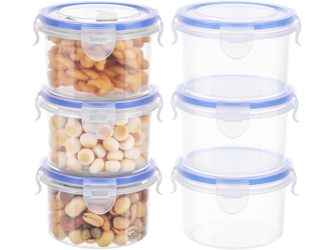 300ml Recipientes Plástico À Prova Vazamento com Tampa, Empilháveis, para Comida ZYBLSSBB