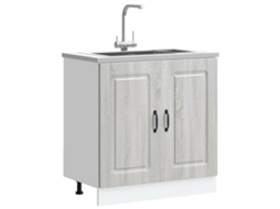 Vidaxl Armário Baixo Lavatório Kalmar Cinzento Sonoma 80x46x81,5 Cm