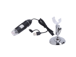 Microscopio Usb 1600x Portátil Electrónico Digital 3 En 1 De Mano Con Soporte Giratorio 360 Y 8 Luces Led