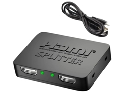 Adaptador HDMI 1 entrada 2 saídas 60Hz 4k Yizhood Preto