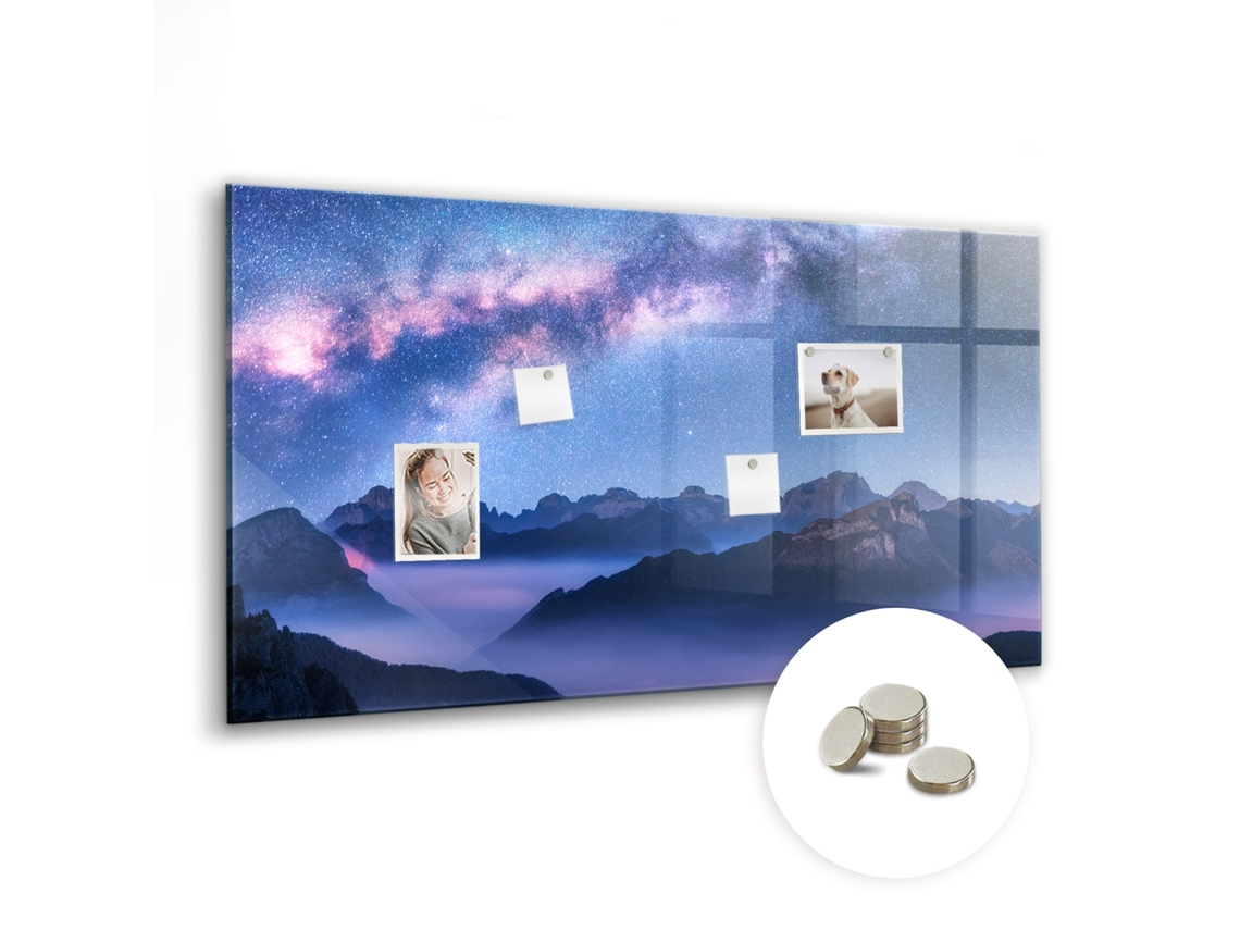 Quadro De Vidro Magnético Via Láctea Para A Sala De Estar Espelharte (120x60 Cm)