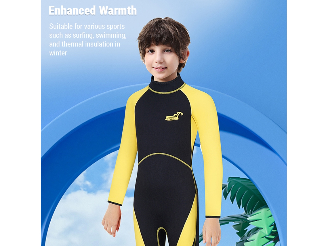 Traje de Mergulho Infantil 3mm Neoprene Meninos e Meninas
