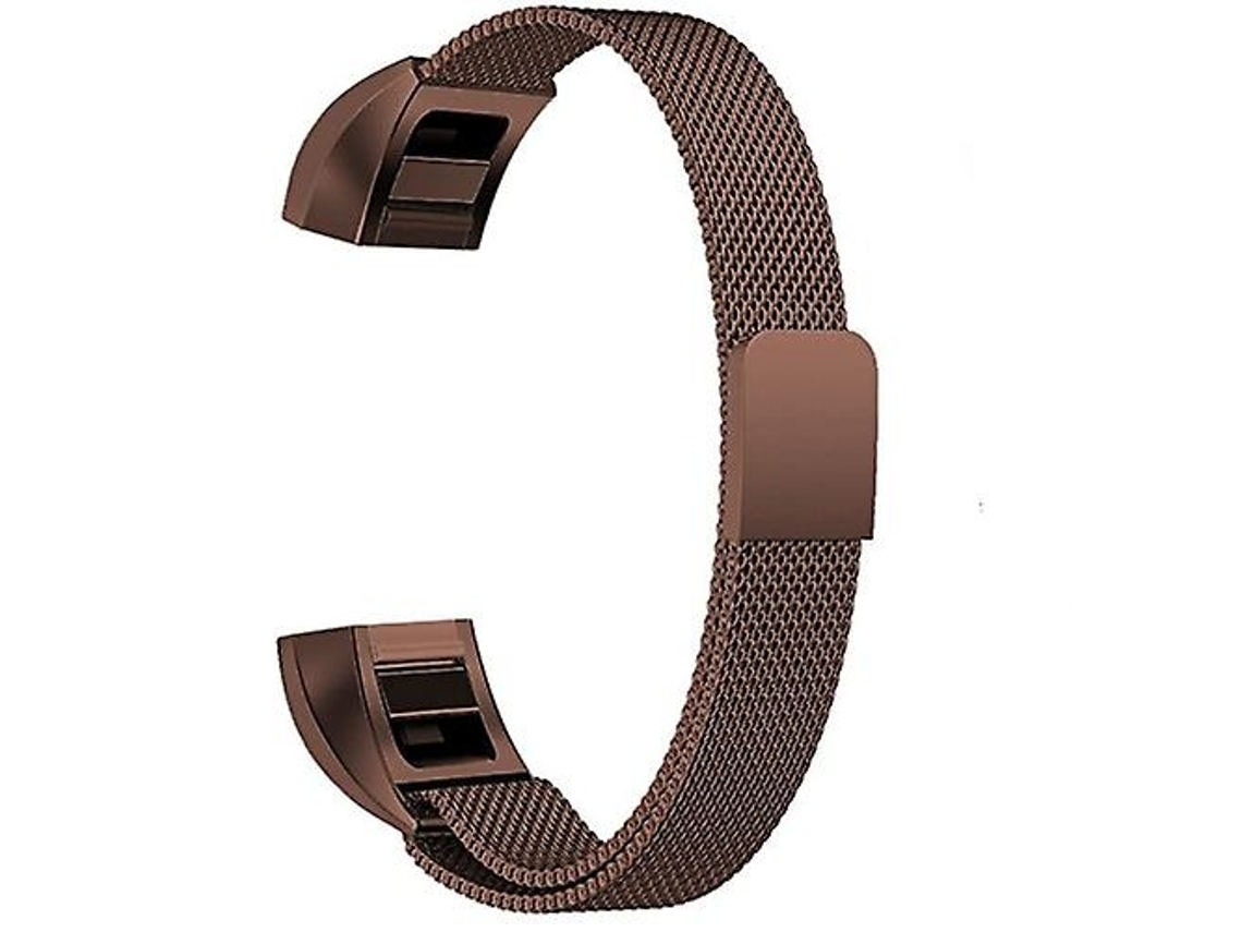 Pulseira Magnética De Aço Inoxidável, Compatível Com Fitbit Alta, Pequena (130 Mm, 170), Café, Acabamento Moderno