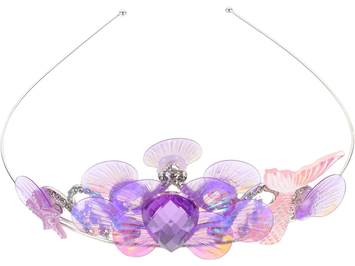 Tiara De Sereia De Metal Leve Ciieeo Para Meninas, Acessório De Cabelo Moderno E Acessório Para Fotos.