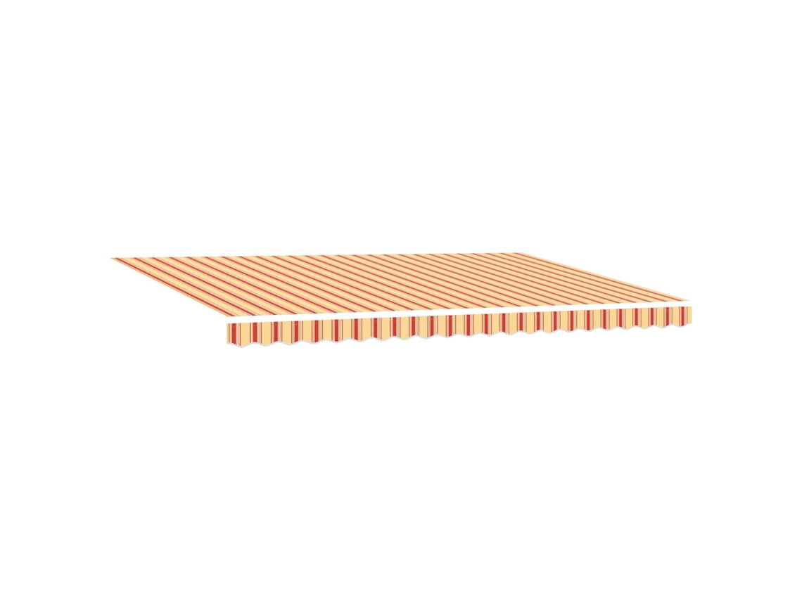 Toldo Retrátil Manual Amarelo e Laranja 500x350cm Tecido MAISON EXCLUSIVE