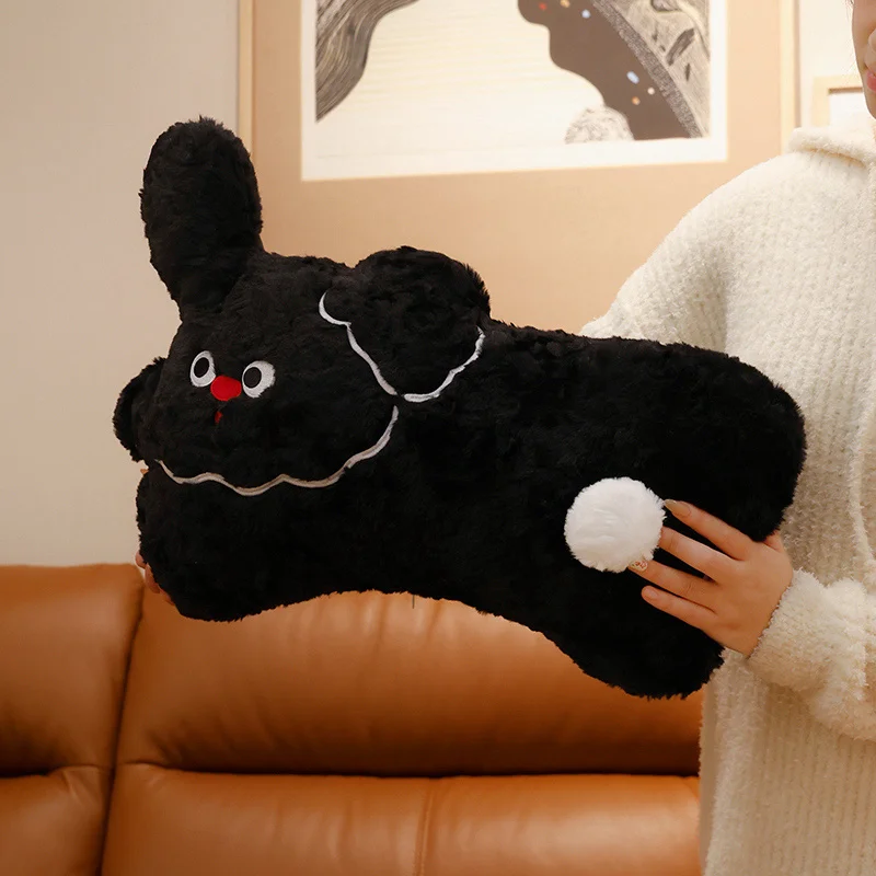 Almofada/encosto para Costas com Estampa de Cachorro Adulto MDUG (preta, 50cm)