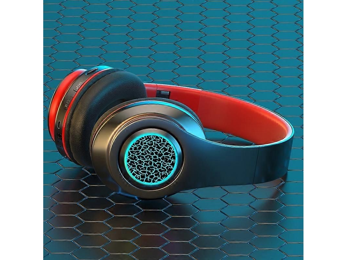 Fone Sem Fio Bluetooth B39 com Subwoofer Luz Pulsante Suporte Cartão Tf TAISHENGDA
