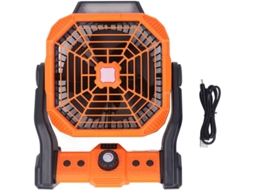 Ventilador De Camping Recarregável Jeffergarden, Alimentado Por Bateria De 20000mah, Giro De 120°, Usb, Com Gancho Para Luz Led, Velocidade