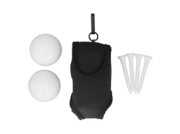 Bolsa Cintura Para Golfe Com Material Neoprene Portátil Acolchoado Para Bola E Tee Preta