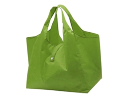 Sacola de Compras Portátil com Alça, Dobrável, Organizadora para Compras, Ideal para Viagens e Supermercado. Cor: Verde Claro. GOKOCO